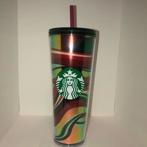 Starbucks Holiday 2021 Collection Ribbon Plastic Tumbler